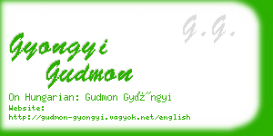 gyongyi gudmon business card